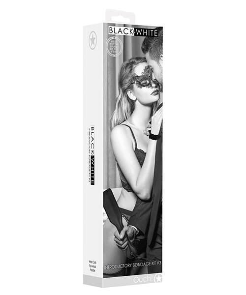 Shots Ouch Black & White Introductory Bondage Kit #3 - Black