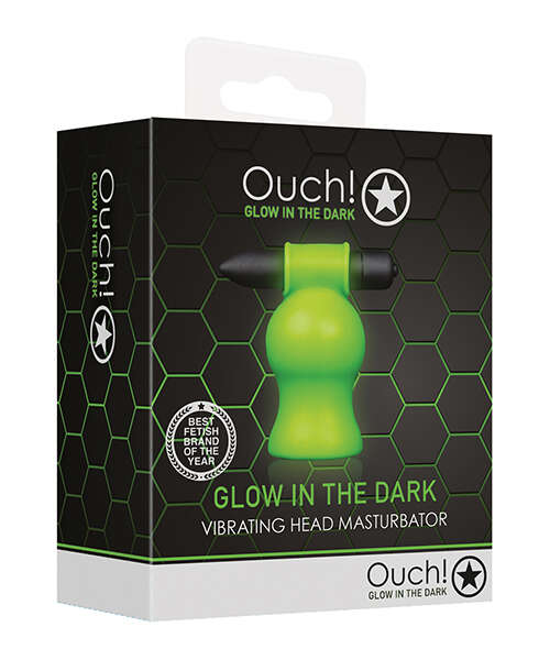 Shots Ouch Vibrating Head Masturbator - Glow in the Dark