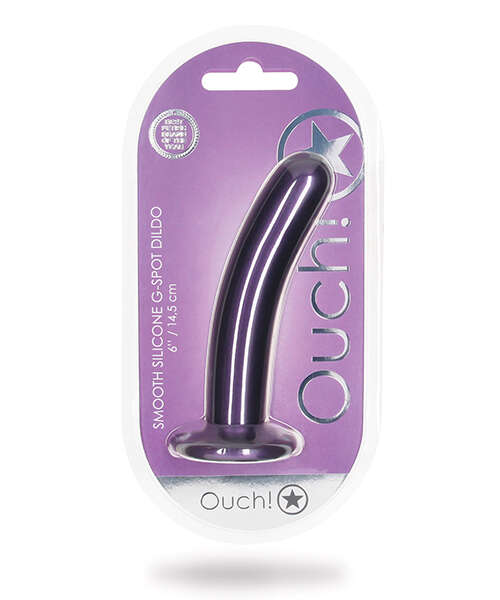 Shots Ouch 6" Smooth G-Spot Dildo - Metallic Purple