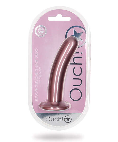 Shots Ouch 6" Smooth G-Spot Dildo - Rose Gold