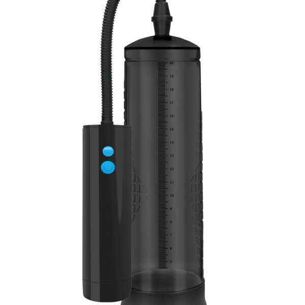 Shots Pumped Rechargeable Extreme Power Pump w/Free Silicone Cock Ring - Black