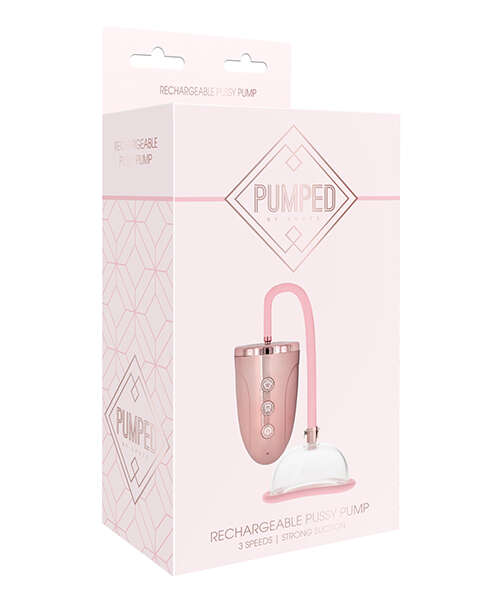Shots Pumped Automatic Rechargeable Pussy Pump Set - Rose Gold