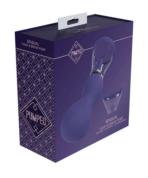 Shots Pumped Sensual Rechargeable Vulva & Breast Pump - Purple