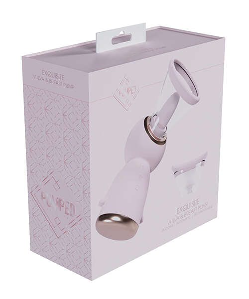 Shots Pumped Exquisite Rechargeable Vulva & Breast Pump - Pink