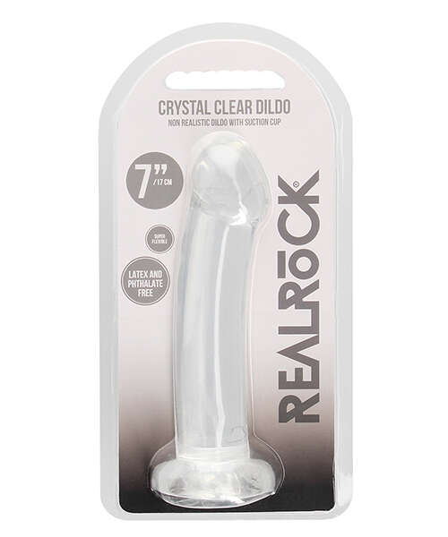 Shots RealRock Crystal Clear 7" Dildo - Transparent