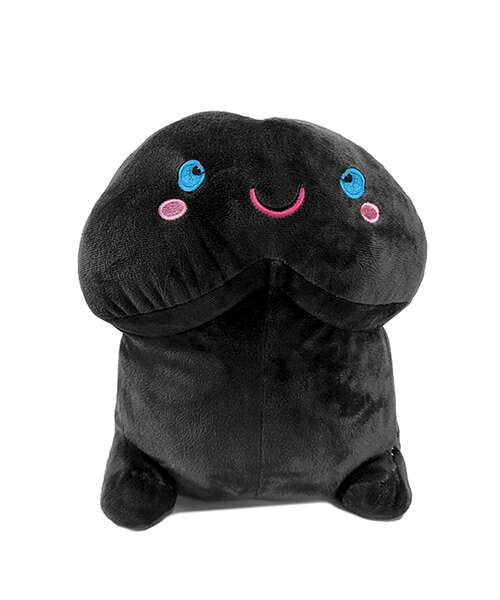 Shots Short Penis Plushie - Black 8" / 20 cm