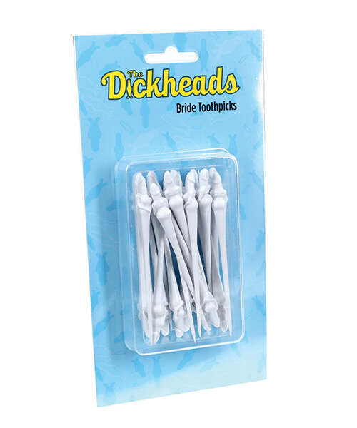 Shots The Dickheads Bride Toothpicks - White