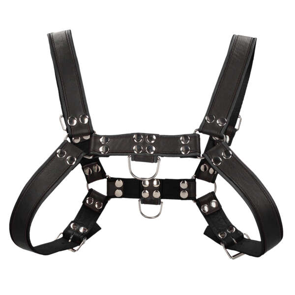 Shots Uomo Chest Bulldog Harness Small/Medium - Black