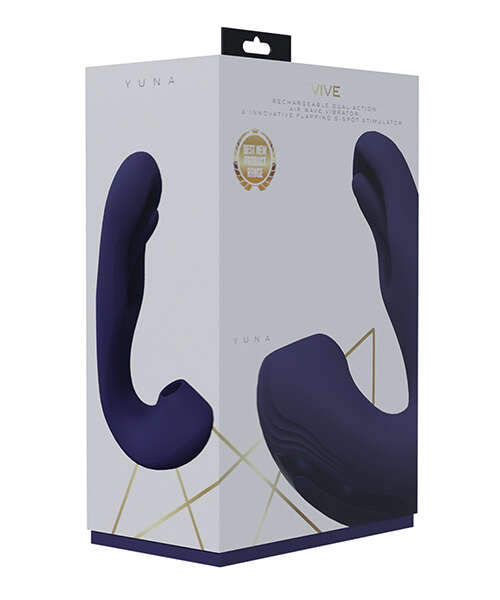 Shots Vive Yuna Dual Action Airwave Vibrator & G-Spot Stimulator - Purple