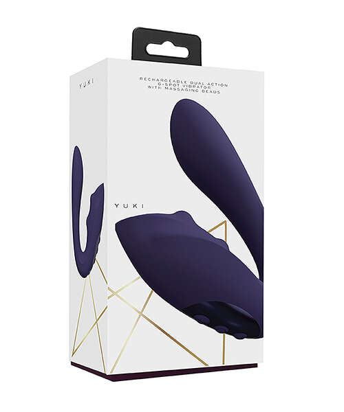 Shots Yuki Dual Action G-Spot Vibrator w/Massaging Beads - Purple