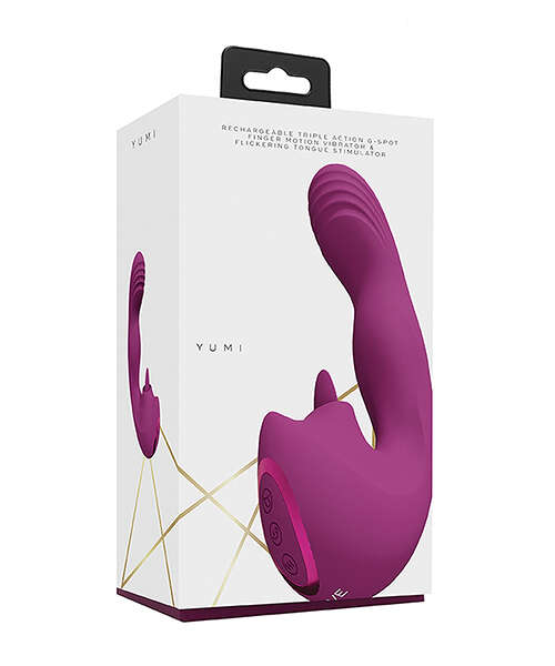 Shots Yumi Triple Action G-Spot Vibrator & Stimulator - Pink