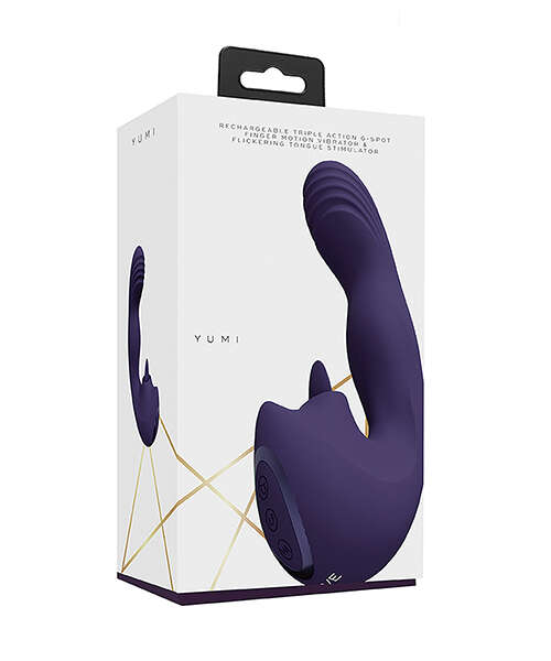 Shots Yumi Triple Action G-Spot Vibrator & Stimulator - Purple