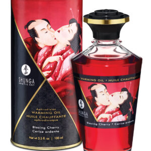 Shunga Warming Oil - 3.5 oz Blazing Cherry
