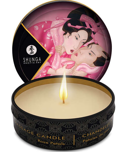Shunga Aphrodisia Mini Candlelight Massage Candle - 1 oz Roses