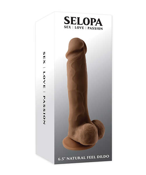 Selopa 6.5" Natural Feel Dildo - Dark