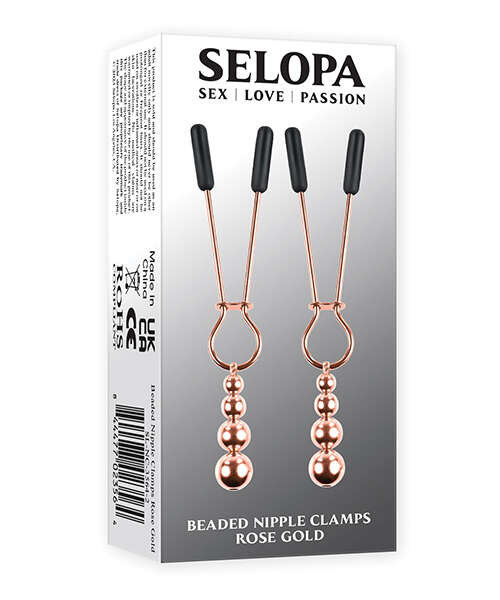 Selopa Beaded Nipple Clamps - Rose Gold