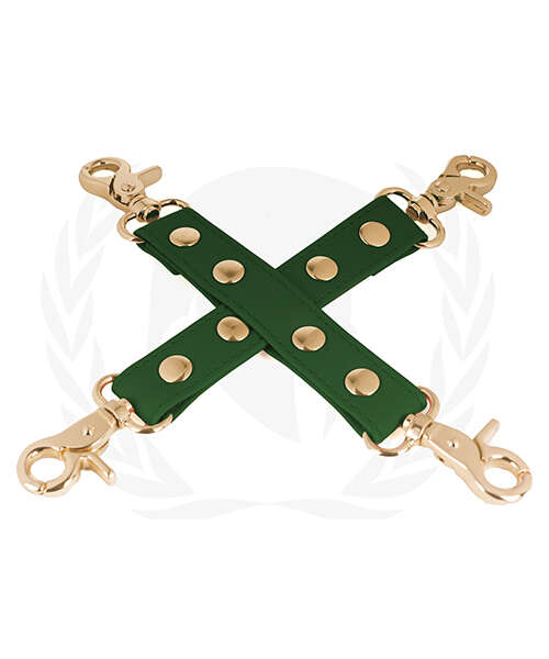 Spartacus PU Hog Tie w/Gold Hardware - Green