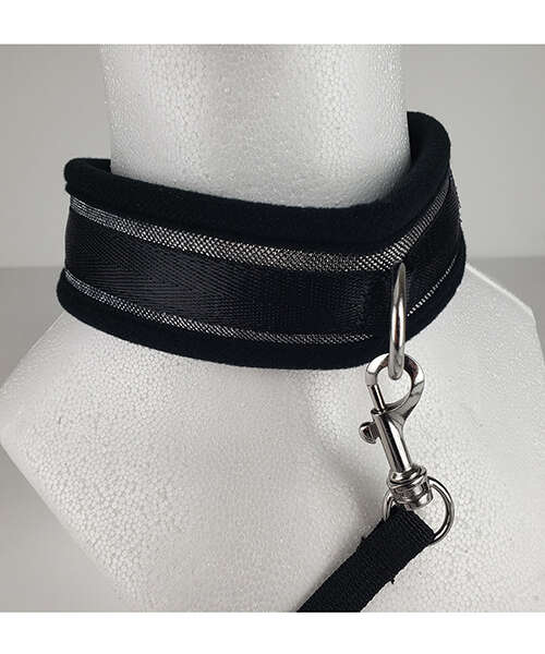 Spartacus Collar & Leash - Neoprene Silver