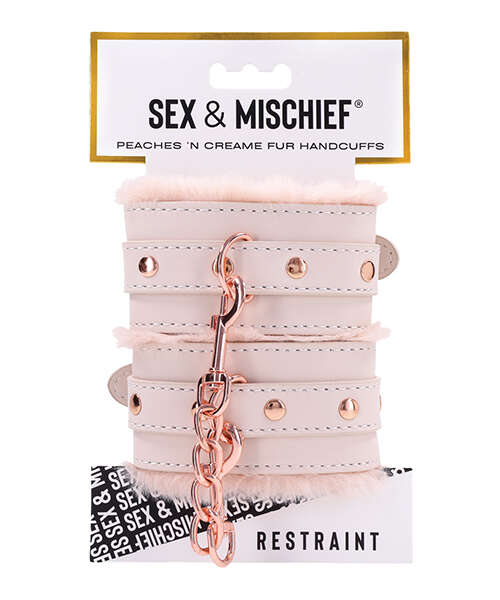 Sex & Mischief Peaches 'n CreaMe Fur Handcuffs
