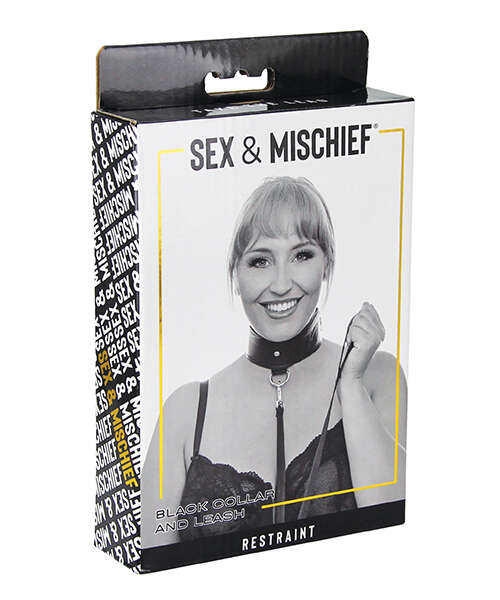 Sex & Mischief Leash & Collar - Black