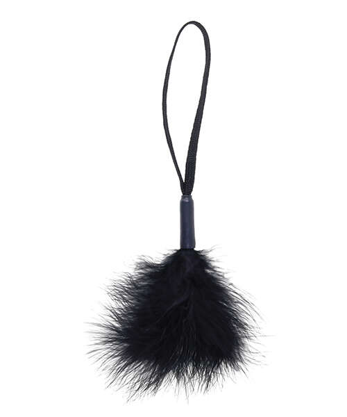 Sex & Mischief Peaches 'n CreaMe Wrist Feather Tickler - Black