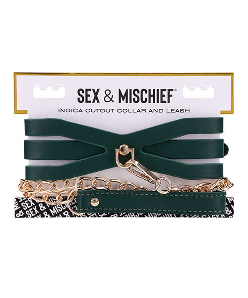 Sex & Mischief Indica Cutout Collar & Leash