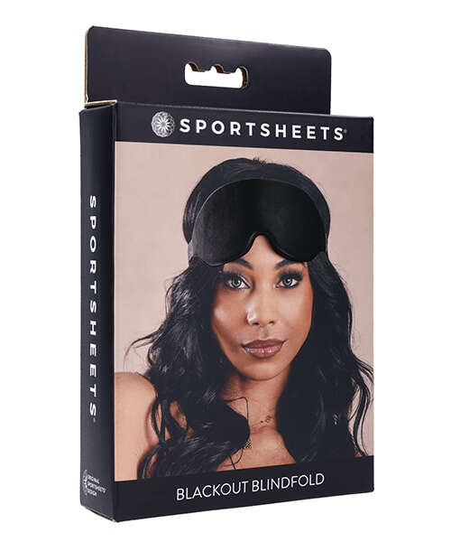 Sportsheets Blackout Memory Foam Blindfold - Black