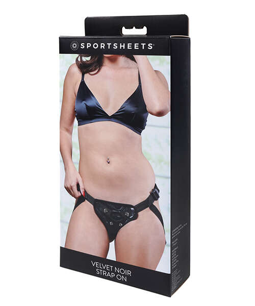 Sportsheets Velvet Noir Strap-On - Black