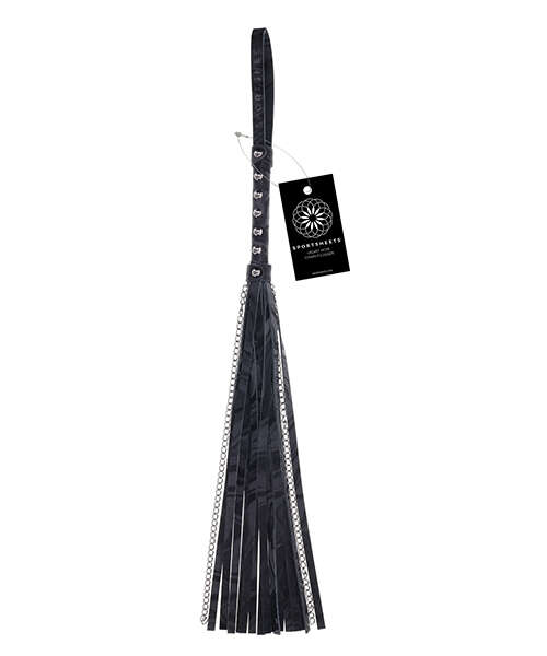 Sportsheets Velvet Noir Chain Flogger - Black