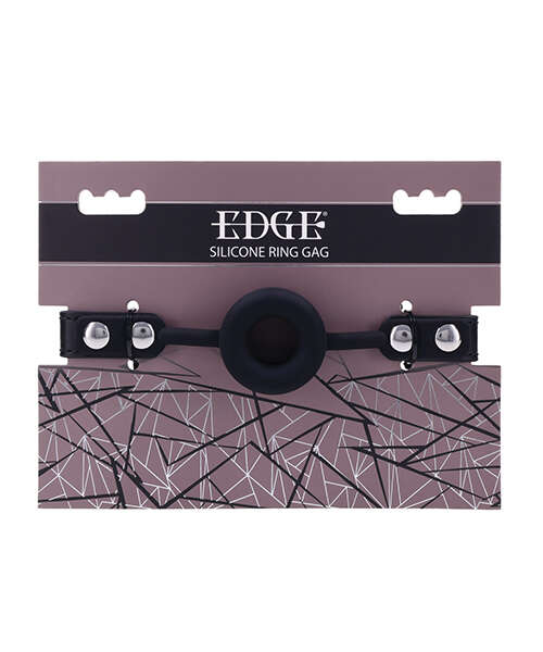Edge Silicone Ring Gag - Black