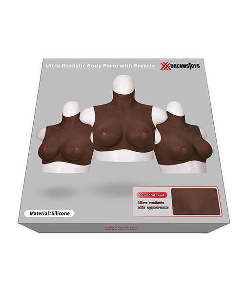 XX-DREAMTOYS Ultra Realistic H Cup Breast Form Extra Large - Black
