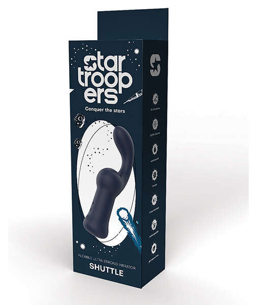 Star Troopers Shuttle Flexible Ultra Strong Vibrator - Black