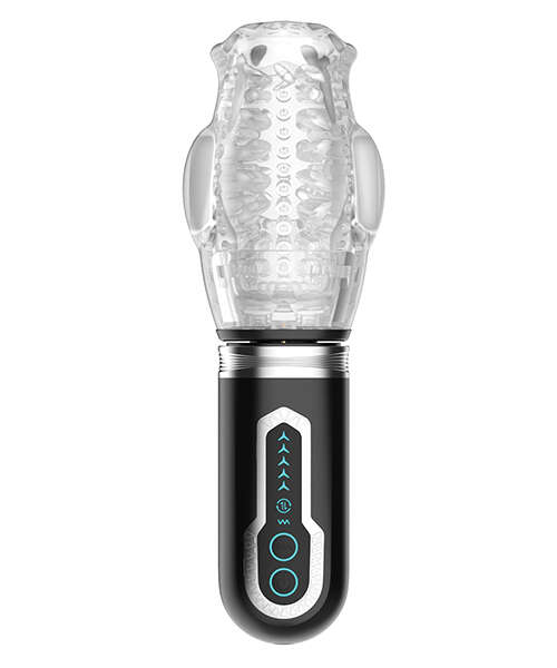 Thrusting, Rotating & Vibrating Oral Sex Masturbator - Black
