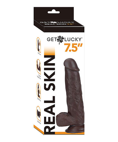 Get Lucky 7.5" Real Skin Series - Dark Brown