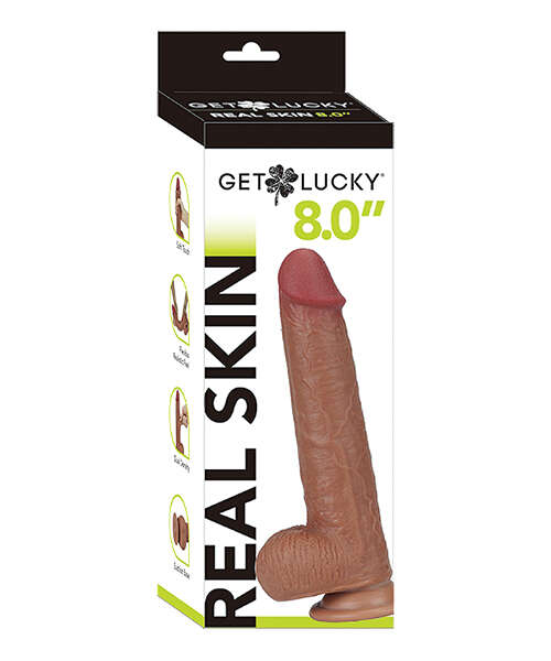 Get Lucky 8.0" Real Skin Series - Light Brown