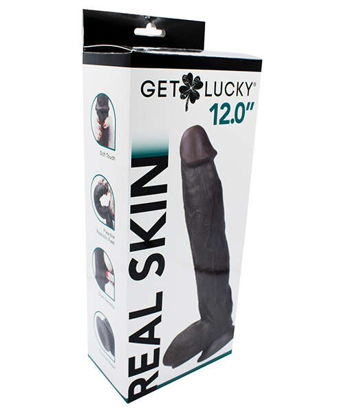 Get Lucky 12" Real Skin Series - Dark Brown