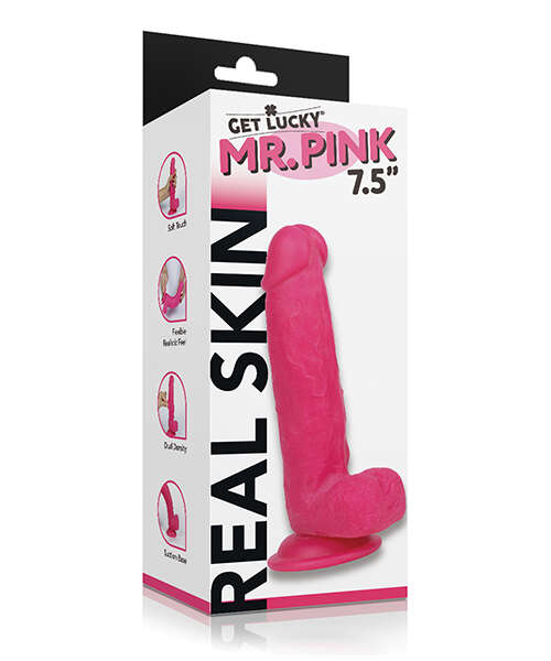 Get Lucky Mr. Pink 7.5" Dual Layer Dong