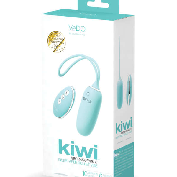 VeDO KIWI Rechargeable Insertable Bullet - Tease Me Turquoise