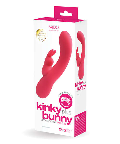 VeDO Kinky Bunny Plus Rechargeable Dual Vibe - Foxy Pink