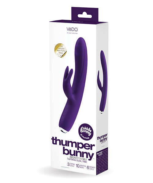 VeDO Thumper Bunny Rechargeable Dual Vibe - Deep Purple