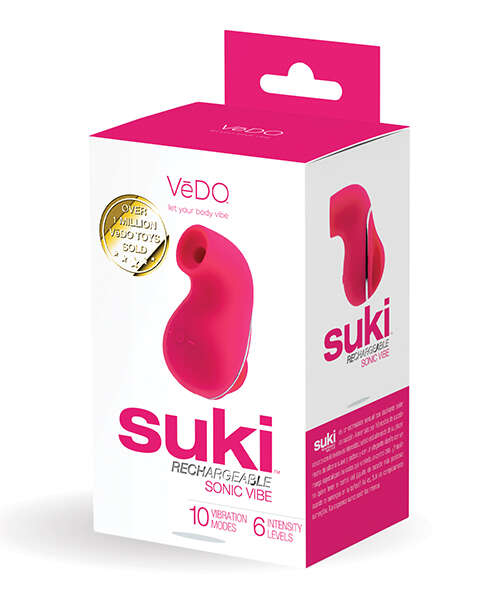 VeDO Suki Rechargeable Vibrating Sucker - Foxy Pink