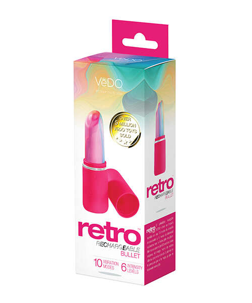 VeDO Retro Rechargeable Bullet Lip Stick Vibe - Pink