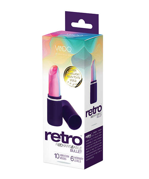 VeDO Retro Rechargeable Bullet Lip Stick Vibe - Purple