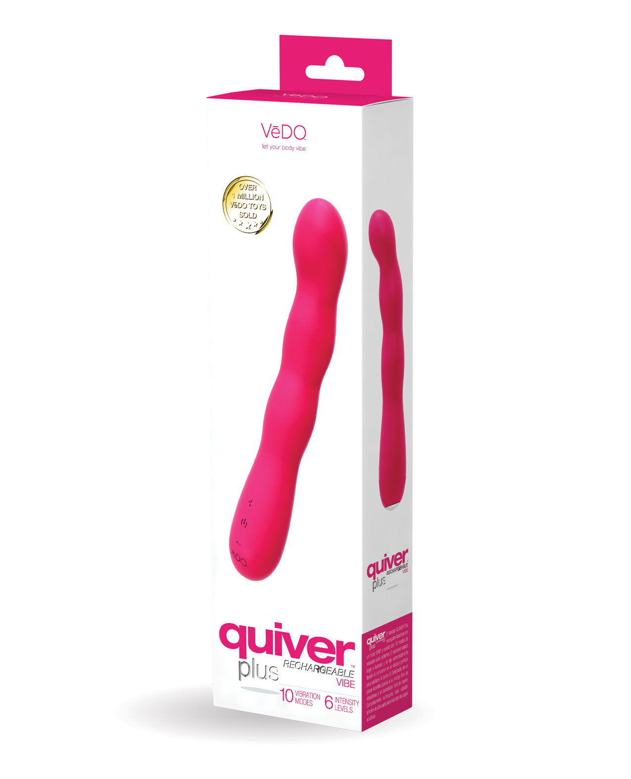 VeDO Quiver Plus Rechargeable Vibe - Foxy Pink