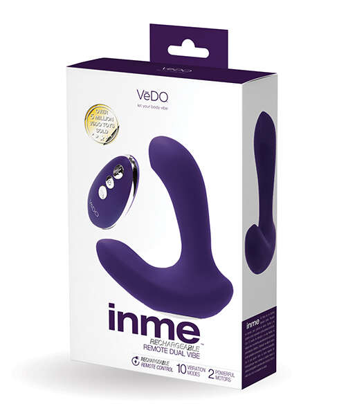 VeDO Inme Rechargeable Dual Vibe w/Remote Control - Purple