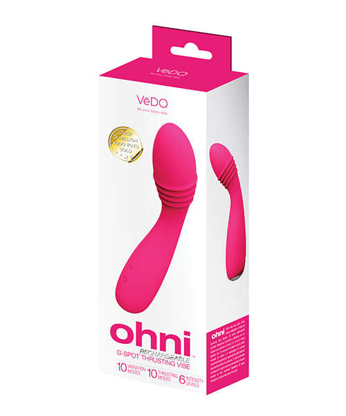 VeDO Ohni Rechargeable G-Spot Thrusting Vibe - Pink