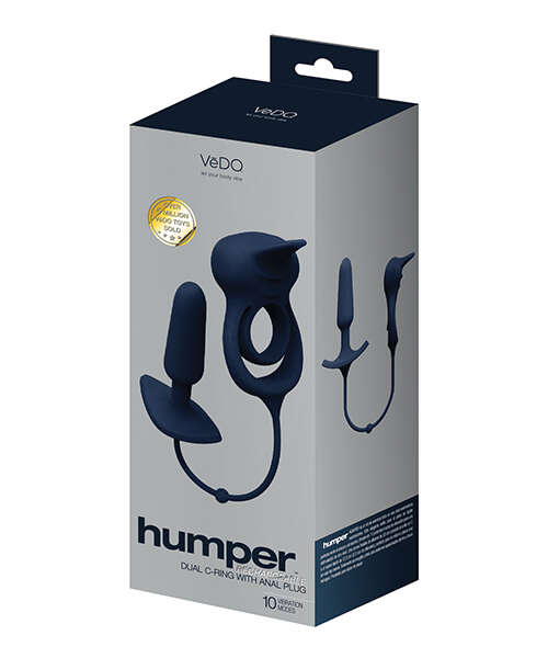 VeDO Humper Rechargeable Dual C-Ring w/Anal Plug - Black