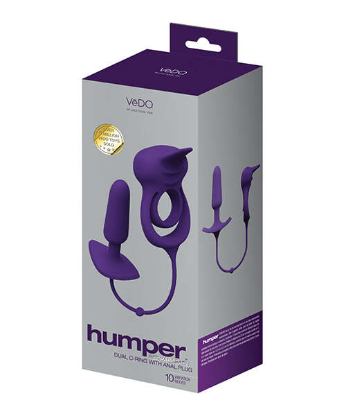 VeDO Humper Rechargeable Dual C-Ring w/Anal Plug - Purple