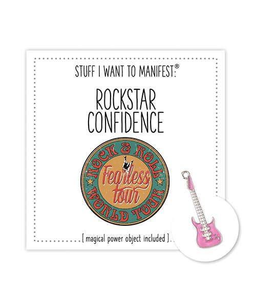 Warm Human Rockstar Confidence Mini Card & Charm