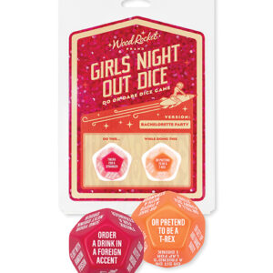 Wood Rocket Girls Night Out Do or Dare Dice Game - Red